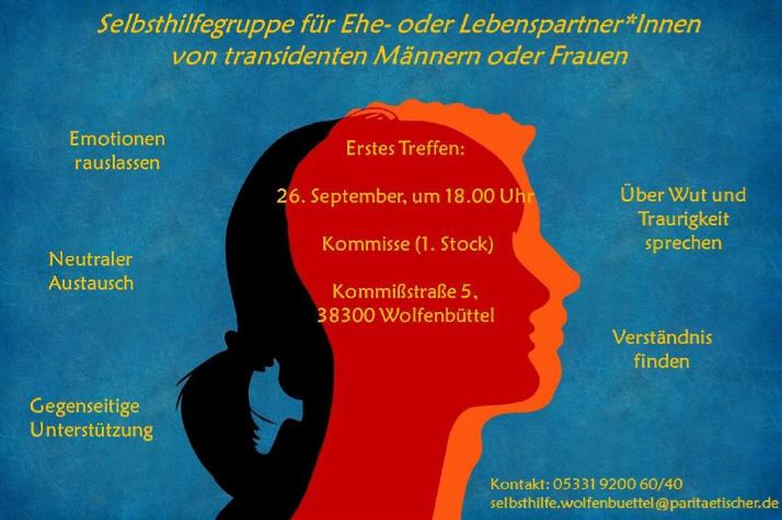 Selbsthilfegruppe fr Ehe oder LebenspartnerInnen von transidenten Mnnern oder Frauen